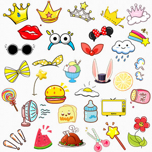 【可爱表情贴纸透明图片】可爱表情贴纸透明图片大全_q友网