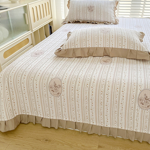A类纯棉床盖床单垫被两用四季全棉双面榻榻米单件夏季凉席可机洗