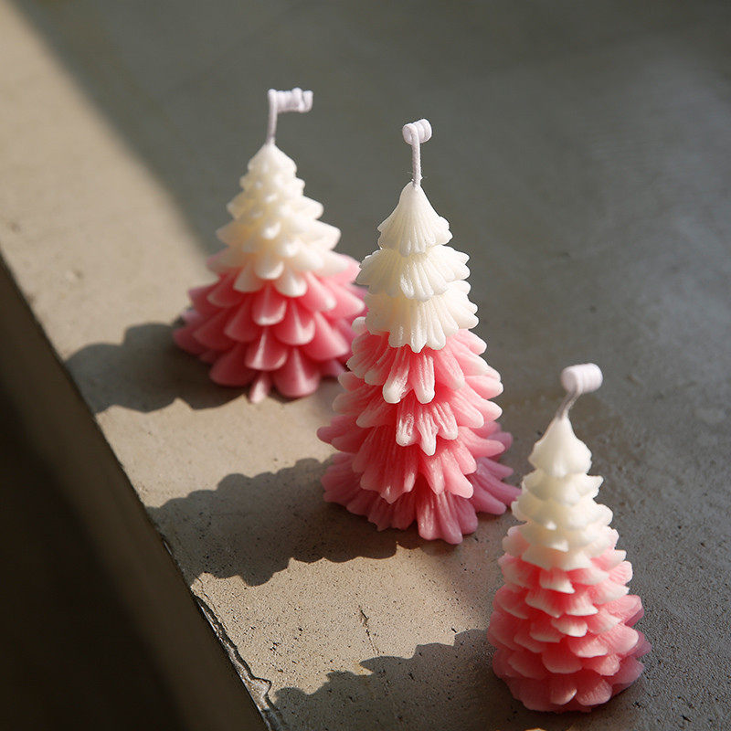 天然蜂蜡ins圣诞树香薰蜡烛香氛圣诞礼物伴手礼手工节日装饰摆件