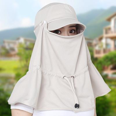 头盔防晒面罩夏天k头套帽子女太阳帽遮阳帽户外防风百搭遮脸护脖