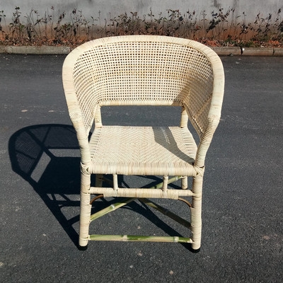 高靠背椅天然手工老人藤椅图片