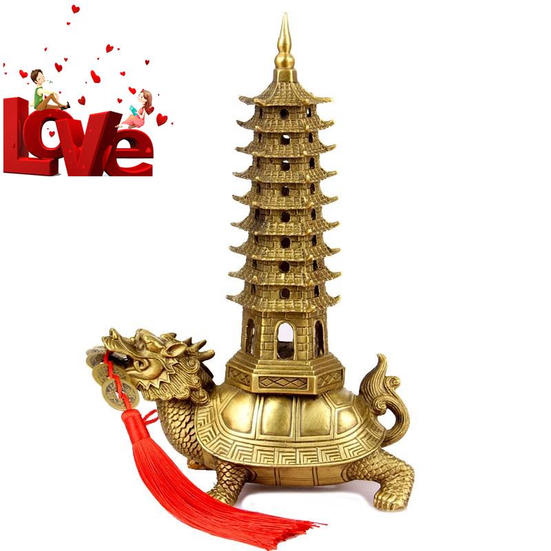 龙龟开光纯铜文昌塔摆件摆件镇宅助学业催官运旺摆件