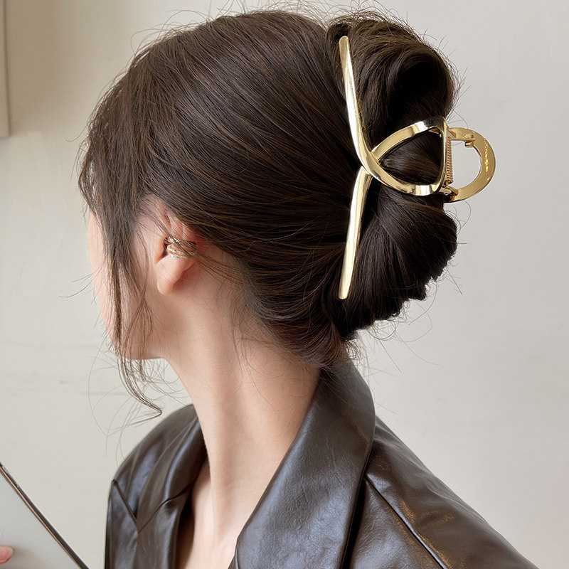 高级感鲨鱼夹大号金属大抓夹发量多发夹后脑勺2023新款夹子头饰女