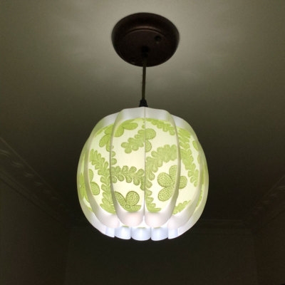 创意卧室餐厅简约灯罩外壳现代田园布艺圆形餐吊壁灯台灯装饰配.