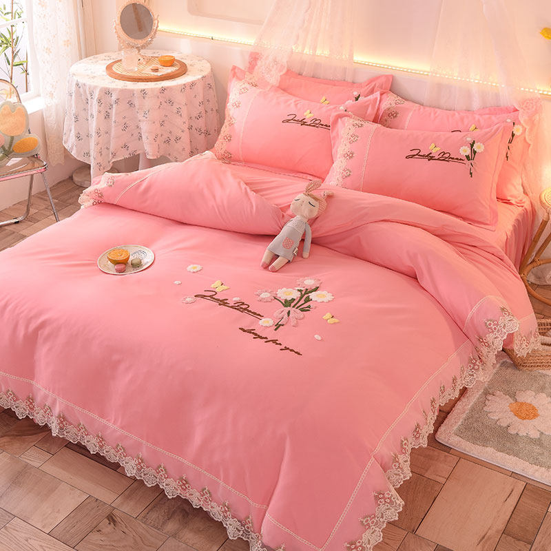 粉色公主床品