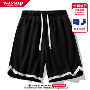 WASSUP CIKY美式篮球短裤男士潮牌夏季薄款宽松运动裤情侣五分裤