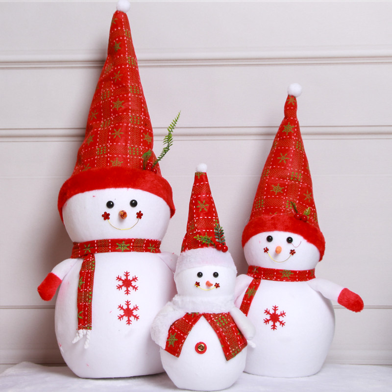 圣诞公仔雪人老人圣诞树装饰桌面摆件装饰泡沫圣诞节酒店布置美陈