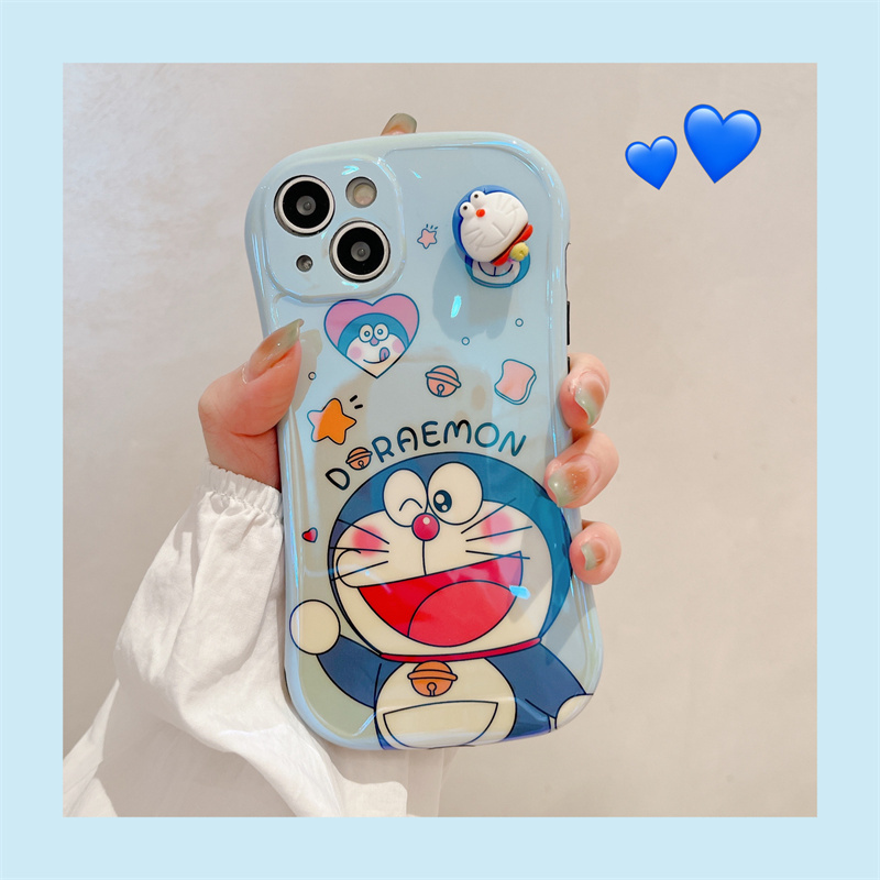 新款蓝光卡通叮当猫转转oppoReno9手机壳女reno11/10/8/7/6/5pro小蛮腰k7x/k9硅胶套oppoa72/55/52/93s全包96