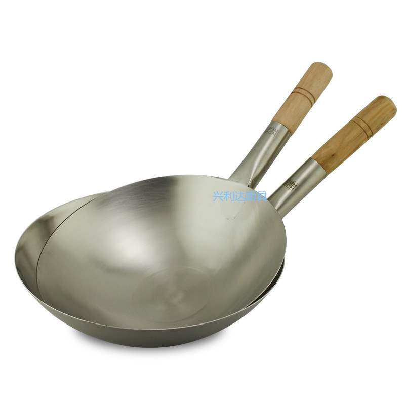 不锈钢锅瓢炒勺炒壳拌菜凉皮大厨炒锅菜壳水勺汤勺