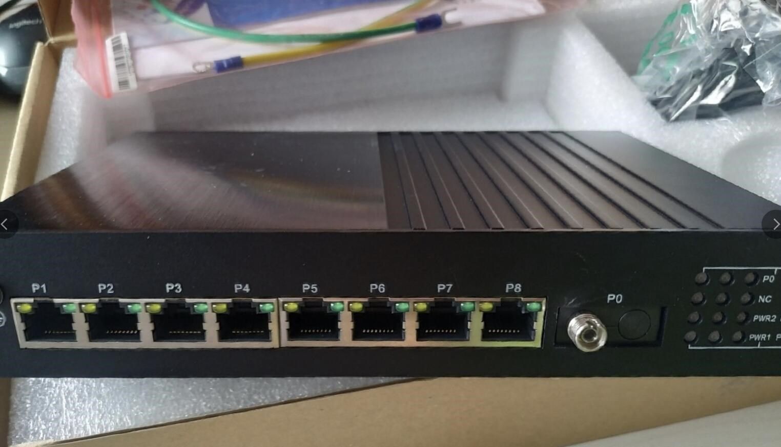 二手 ds-3d08t-a(fc)8路光端机8口百兆以太网光交换机