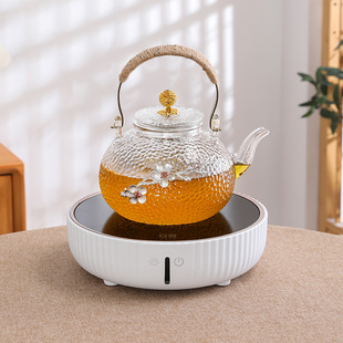 电陶炉迷你烧水壶小型煮茶壶一人保温炉煮茶器玻璃茶具泡茶壶套装