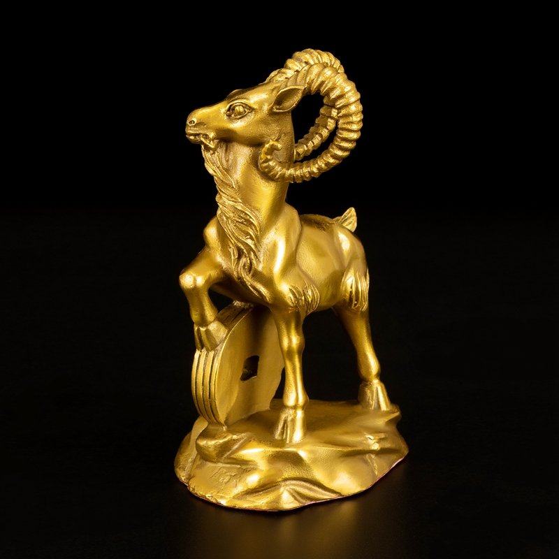 风生工家纯d羊招祥居钱艺元财铜水金肖厅件客品摆装饰羊宝吉本日