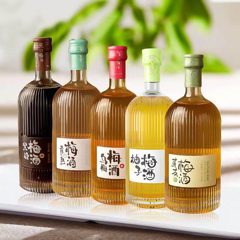 赋比兴梅酒芽茶青梅酒500ml瓶女生爱喝的梅子低度甜酒果酒