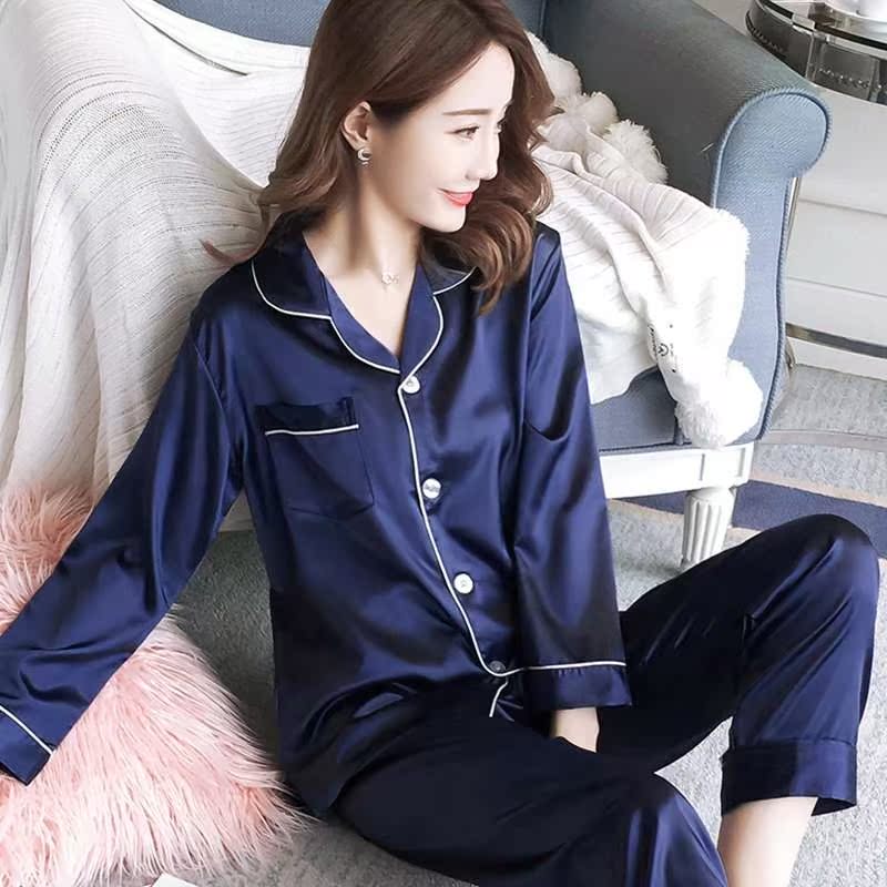 Long SLeeve PajamaS Baju Tidur SiLk PyjamaS SLeePwear|ruв категории Нижнее белье, пижама/домашнего костюм - от Buy2taobao.com для оказания профессиональной услуги покупки агента Taobao