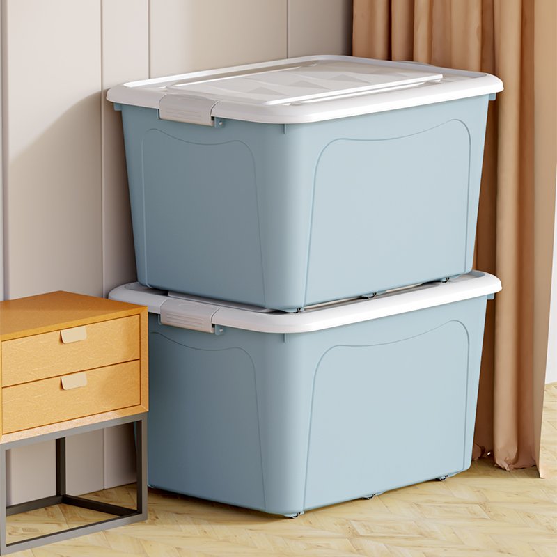 搬家整理箱带轮子收纳箱带滚轮学生大容量宿舍卧室防尘寝室多功能