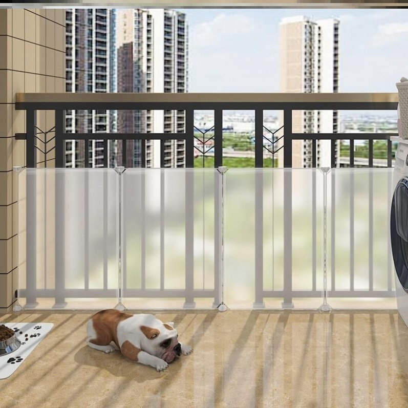 阳台挡板防风防雨宠物防护栏围板封闭透明缝隙防猫掉落塑料免打孔