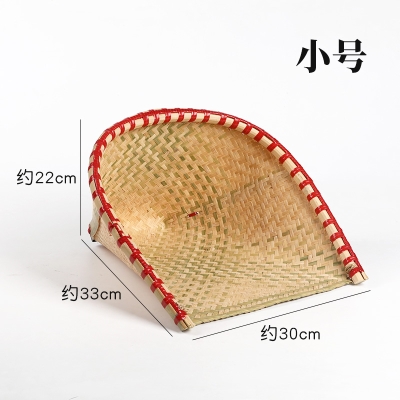 手工竹编畚箕装m饰竹筲箕酒店竹编制品竹农庄簸箕大号家用天然