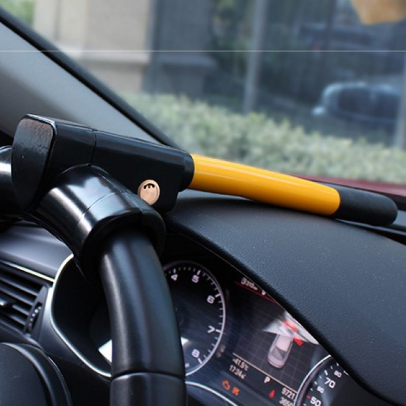 汽车方向盘防盗锁纯铜小轿车头车用安全车锁车载方向盘锁