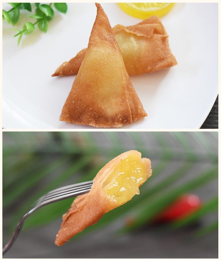 榴莲角油炸小吃香酥榴莲饼甜品餐厅速冻半成品广式茶点心12个