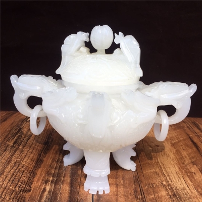 正品中式普洱工艺茶鼎摆件创意茶雕办公室桌面酒柜装饰品商务开业纯铜