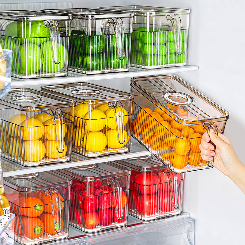 日本冰箱收纳盒食品级密封保鲜冷冻专