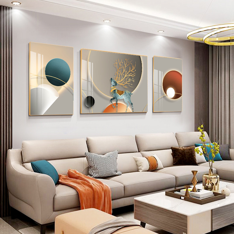 客厅沙发背景墙装饰画简约现代轻奢挂画壁画墙面墙画2021年新款画