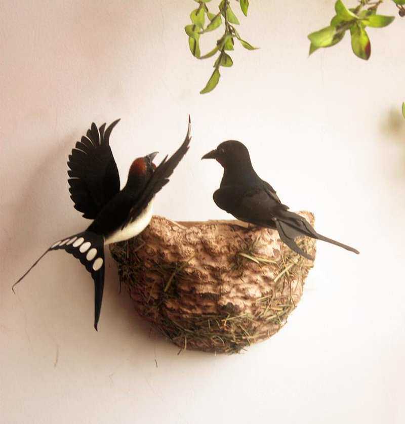 燕子窝人工燕子窝小鸟燕窝巢鸟窝人造仿真燕子窝动物模型定制