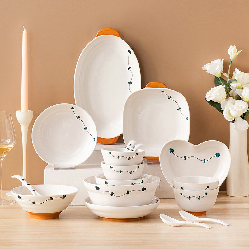 陶瓷碗单个家用2021新款微波炉专用吃饭的碗盘碟子好看的北欧餐具