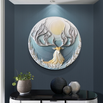 欧式3d立体浮雕壁画过道图片