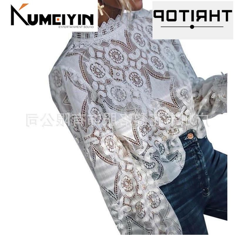 Women 's Sexy Sheer Long Sleeve Top Crochet Shirtin the Women's clothing/Boutique , Lace shirt/Chiffon shirt category - from Buy2taobao.com to provide professional Taobao agent buy service
