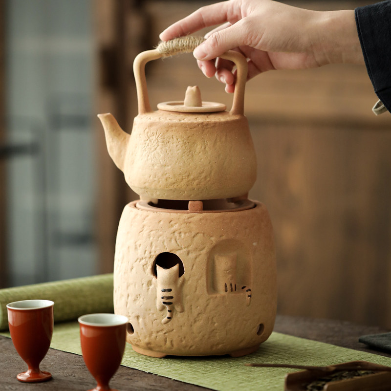 碳炉煮茶炉粗陶木炭炉小火炉烧茶器家用室内炉子户外功夫茶壶复古