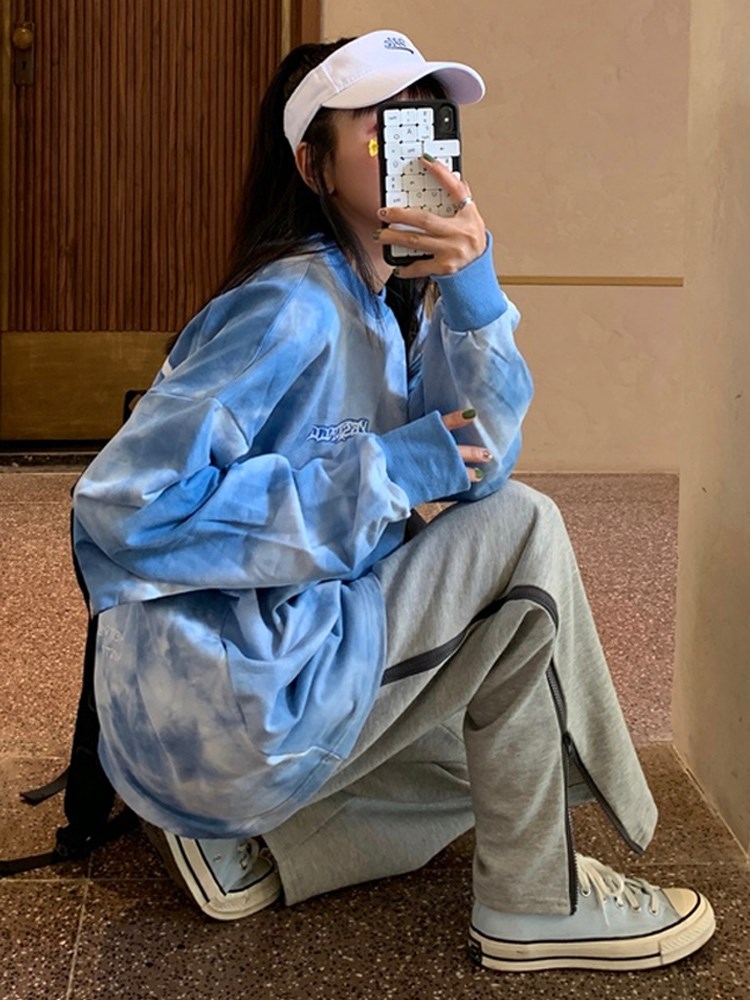 扎染卫衣女宽松韩版2020年秋季新款小众港味套头慵懒风薄款上衣潮在类目 模玩/动漫/周边/cos/桌游, Cosplay服饰/道具/服务, Cosplay女装中 - 来自Buy2taobao.com提供专业的淘宝代购服务