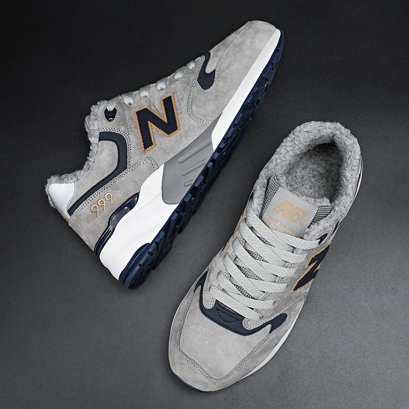 官方旗舰店官网正品男鞋冬季nb992元祖灰浪新百伦威999运动鞋男