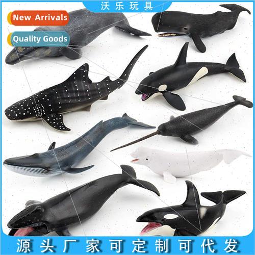 Static solid 9 PVC whale sharks Sagtarius blue whale ornamen