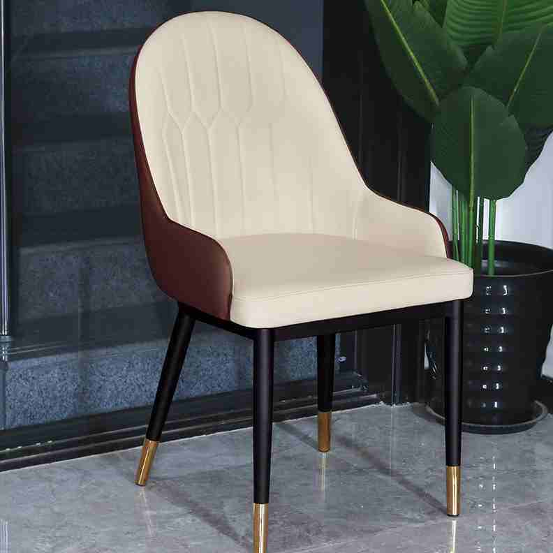 高档新品北欧风餐椅现代简约家用餐厅凳子皮革靠背椅轻奢酒店餐桌