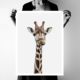 北欧趣味装饰画芯打印现代简约儿童房长颈鹿画心打印喷绘照片定制