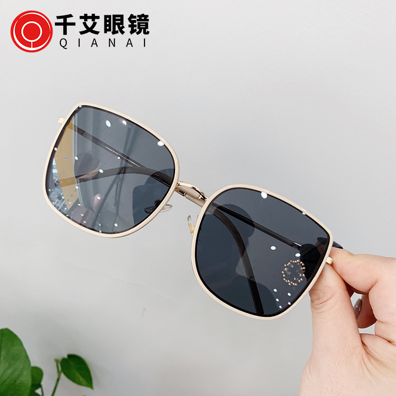 新款bib偏光太阳镜网红大方框时尚太阳眼镜女ins潮人墨镜glasses