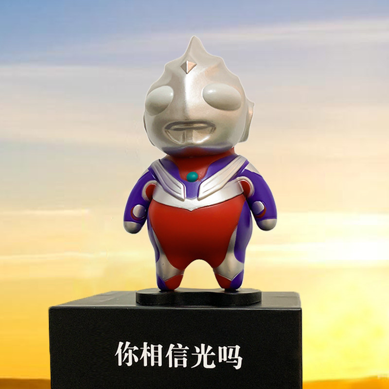 奥特曼胖迪迦手办童年小迪加q版模型人偶男孩玩具摆件礼物