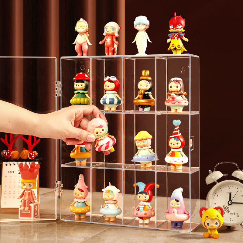 亚克力公仔挂墙盲盒收纳展示架透明大容量手办娃娃泡泡玛特展示柜
