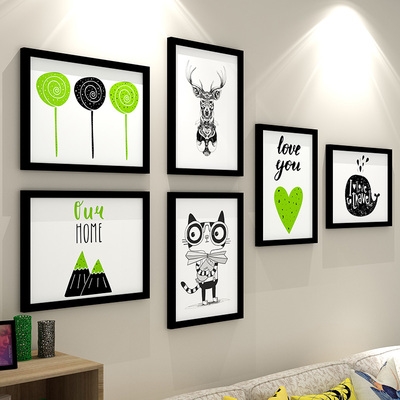 照片墙相框墙简约现代不规则图片