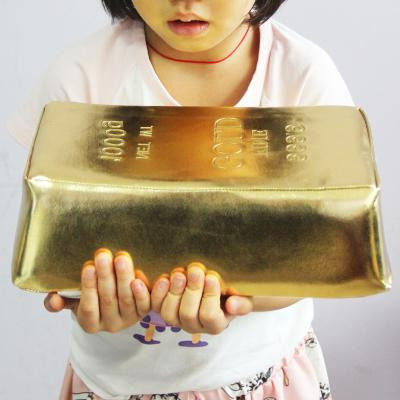 仿真金砖银砖长方形枕头抱枕靠垫家居搞笑金条靠垫