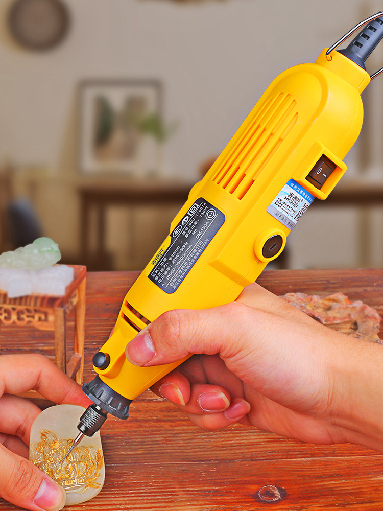 电磨机玉石切割打磨一体小型家用电动抛光磨石头雕刻木头工具全套已售