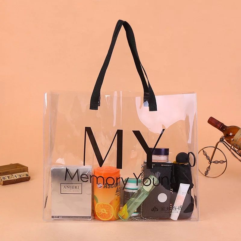 Korean version of the big bag 2019 new pattern transparent Handbag All-match fashion letter High-capacity One shoulder Totesin the Leather/Lady bags/Men's bag, Ms. bags category - from Buy2taobao.com to provide professional Taobao agent buy service
