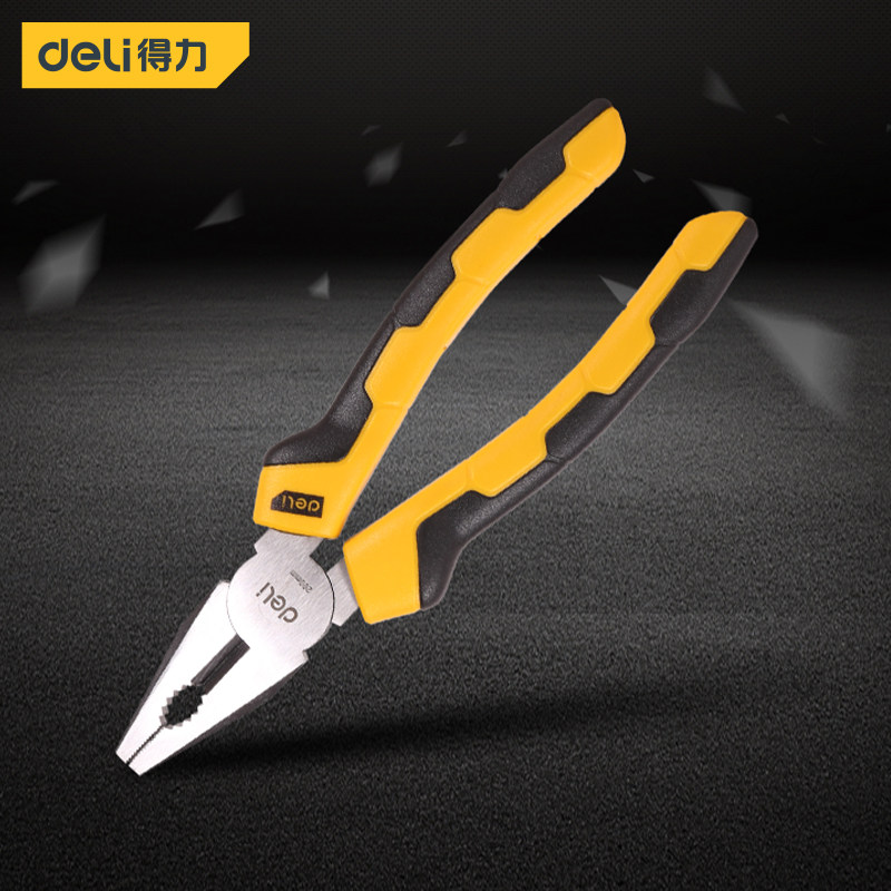 得力老虎钳多功能万用电工钳子钢丝钳工业级手钳虎口钳平嘴钳工具
