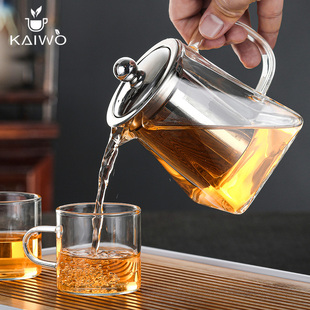 玻璃茶壶加厚耐热家用不锈钢过滤泡茶壶小号单壶功夫茶杯茶具套装