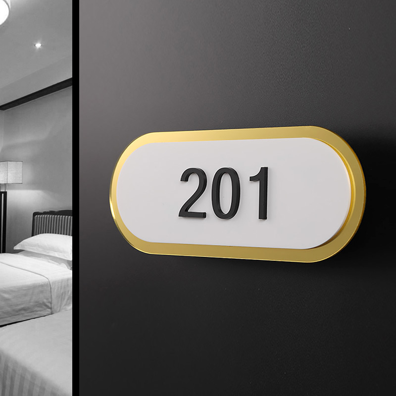 创意北欧风轻奢门牌号码牌家用宾馆酒店包厢公寓房间号提示牌商用ktv