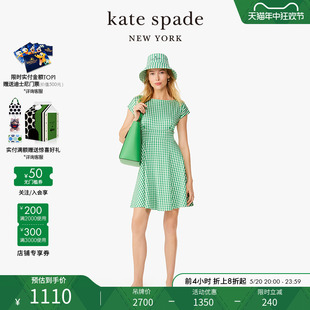 【春夏新品】kate spade ks 爵士格纹连衣裙轻奢通勤休闲度假风女