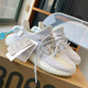官方正品椰子鞋350白满天星男鞋夏季透气运动鞋子女潮鞋OG YEEZY
