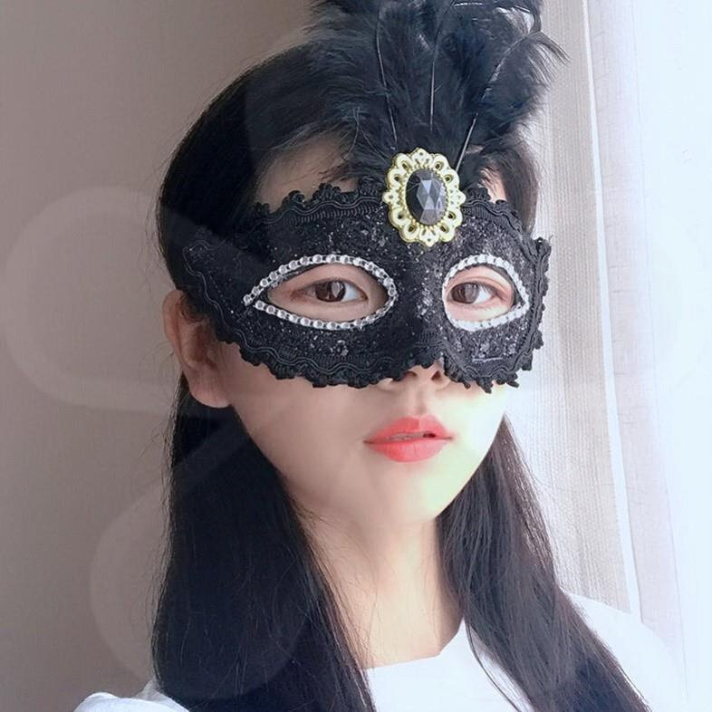 直播半脸面具古风女中国风男成人化妆舞会蕾丝情趣性感眼罩万圣节