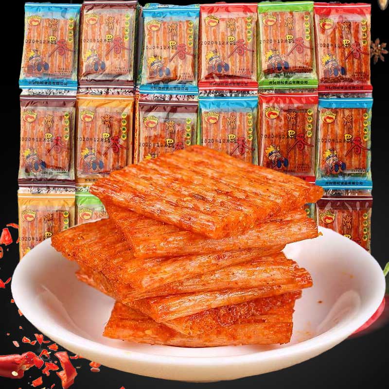99辣条8090回忆大包一毛钱一根辣条90回忆唐僧肉儿时记忆小零食辣条已